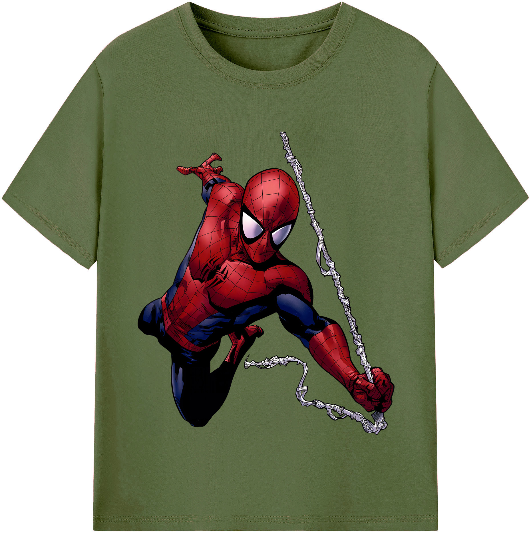 （画像用） Spider Man スパイダーマン 綿100％半袖Tシャツ（フロントプリント）